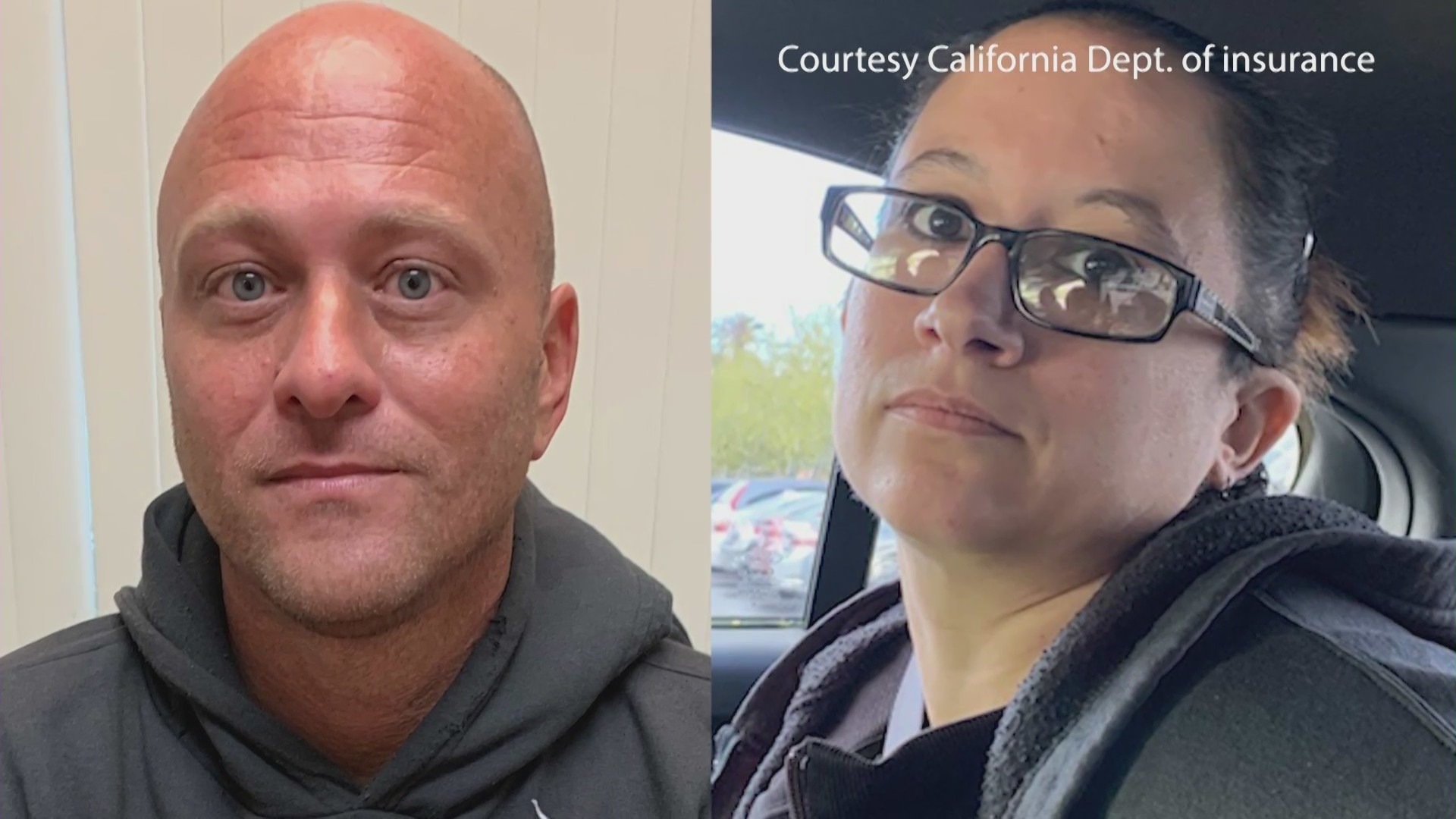 A Yucaipa couple, Christopher and Kimberly Phelps, is accused of intentionally causing car crashes in an attempt to collect fraudulent insurance payouts. (California Department of Insurance)