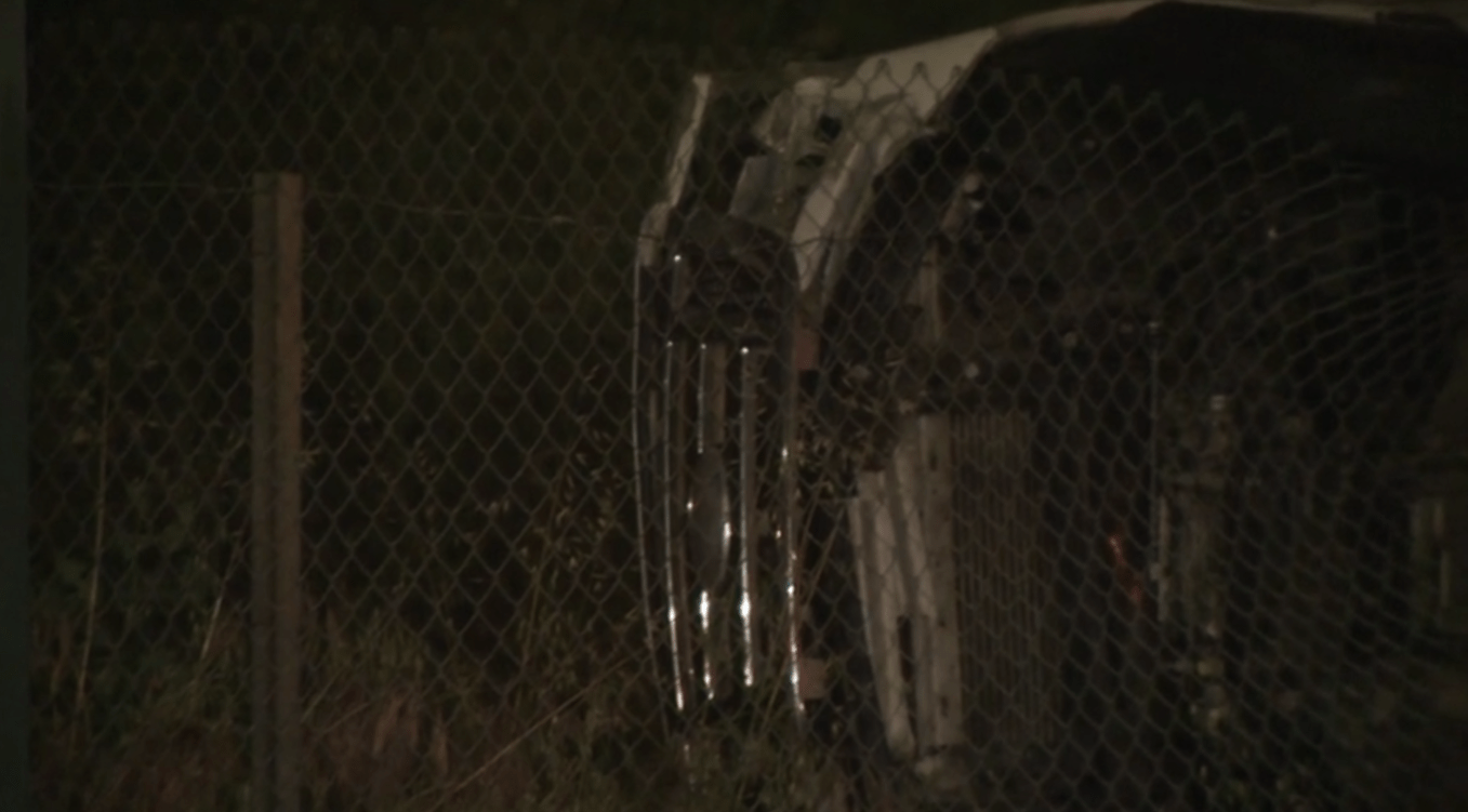 A man was killed after he was ejected from his pickup in a rollover crash on April 25, 2023. (KTLA)