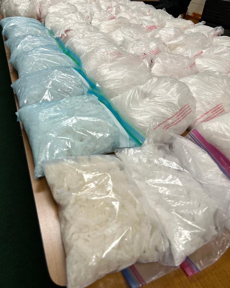 Police found $4 million worth of methamphetamine in a massive drug bust in San Bernardino. (San Bernardino Police Department.)