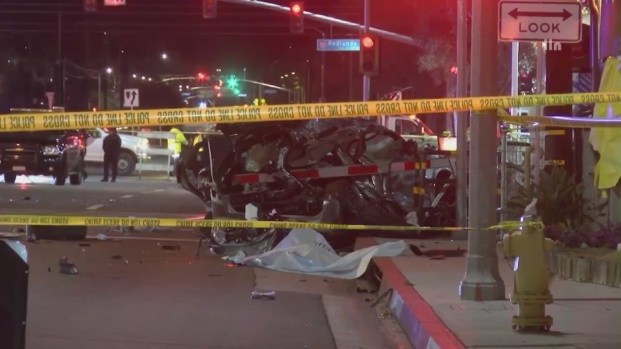 An 11-year-old girl was killed and her mother was critically injured after being struck by a train in Redlands on April 4, 2023. (LLN)