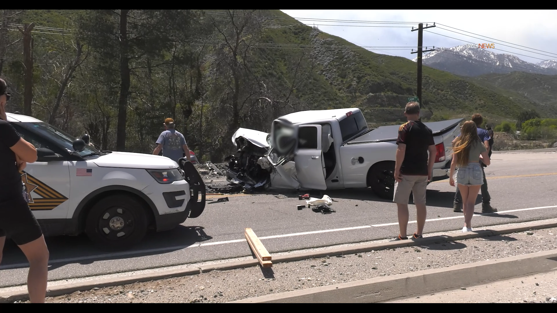 Cajon Pass Head on Crash