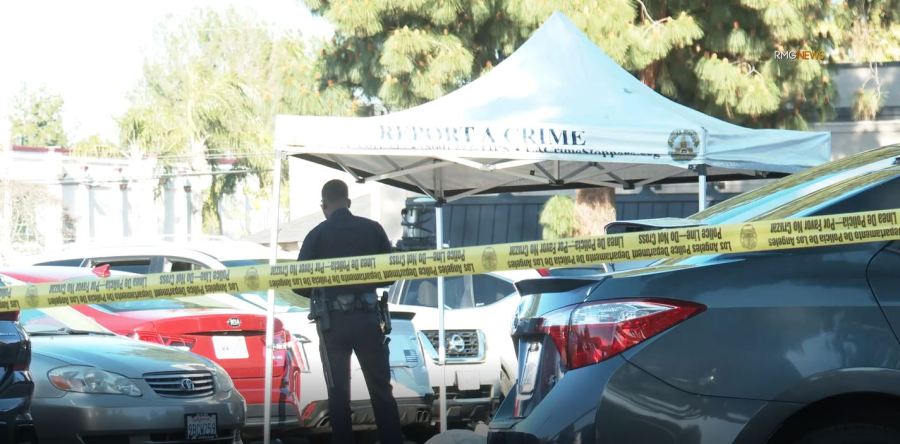 One person was killed and three others were critically injured after a shooting broke out in a West Hills shopping center on April 1, 2023. (RMG)