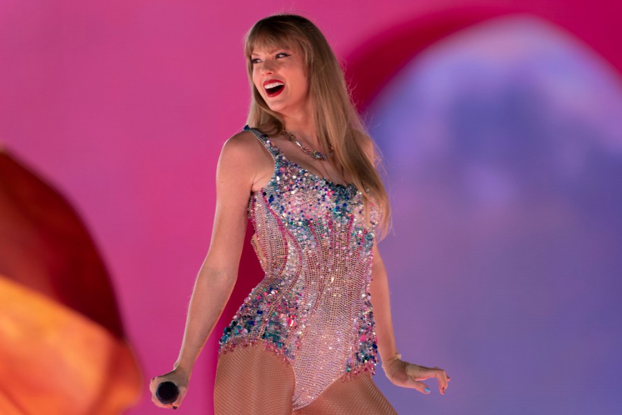 Taylor Swift performs during "The Eras Tour" on May 5, 2023, at Nissan Stadium in Nashville, Tennessee. (George Walker IV/Associated Press)