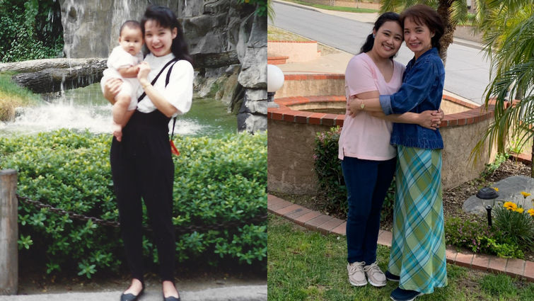 Brittany and Elizabeth Chow are seen in two photos provided by Loma Linda University Health.