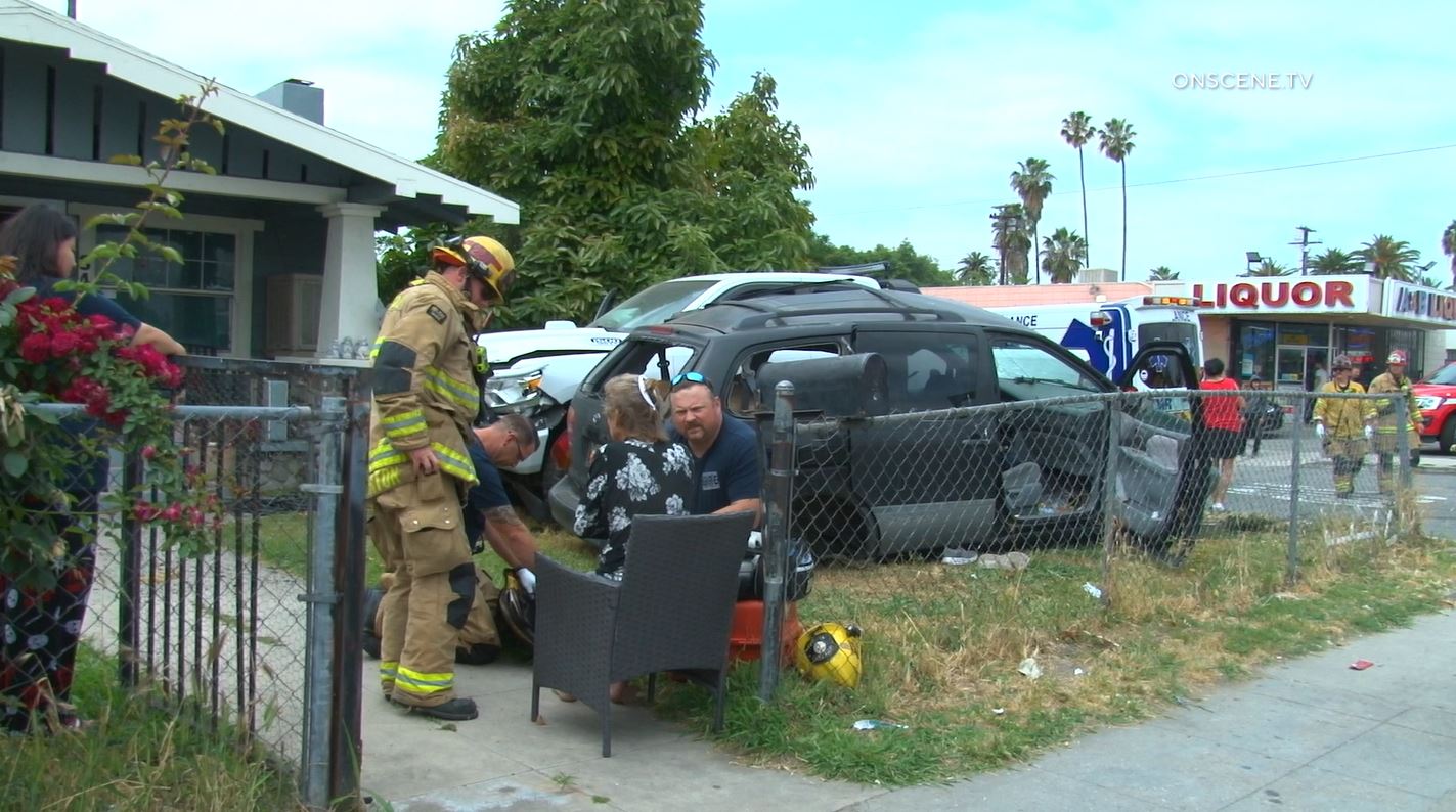 One person was killed and another was hospitalized after a a three vehicle road rage hit-and-run crash in San Bernardino on May 27, 2023. (OnScene.TV)