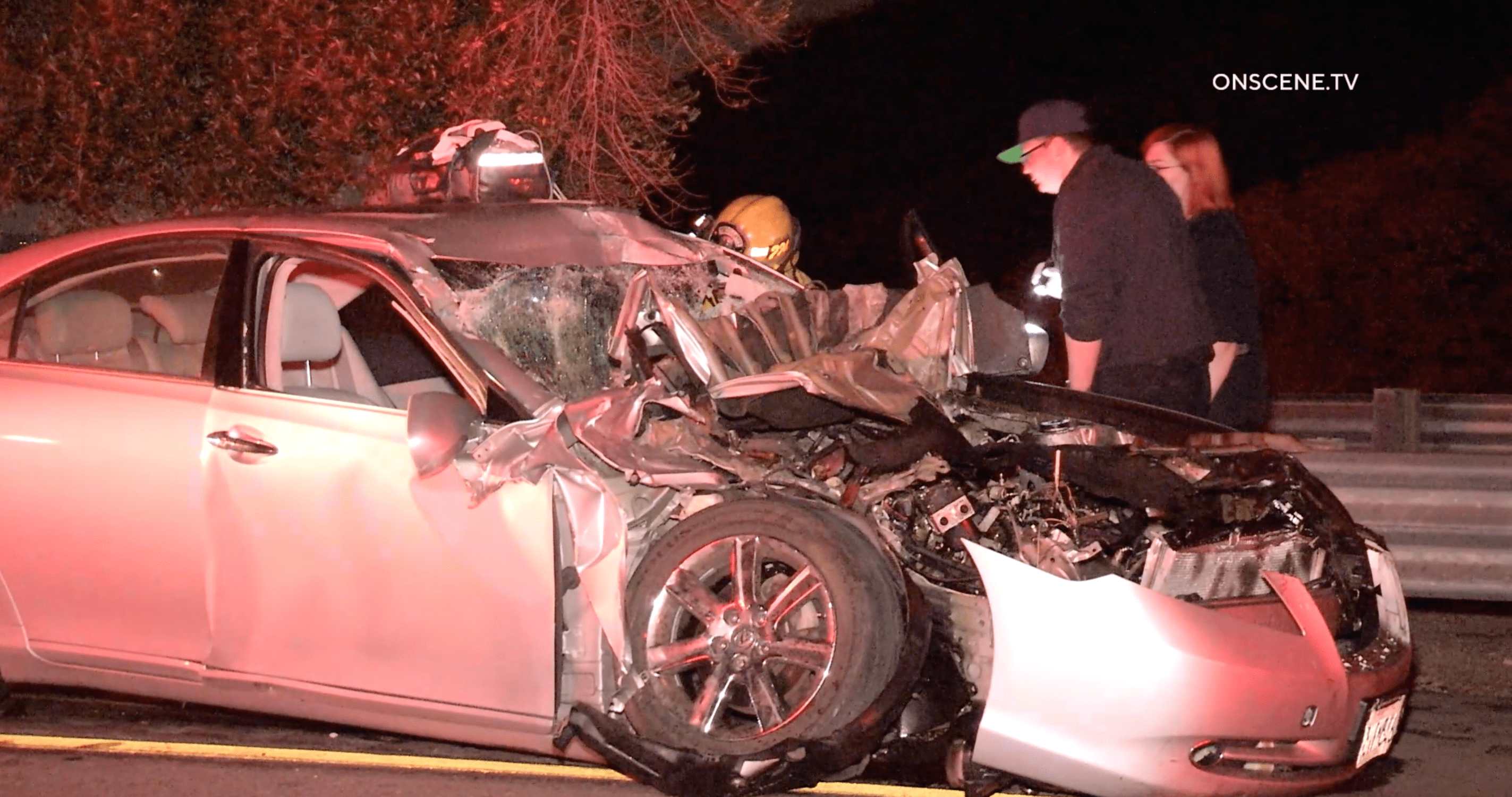 Fatal car crash in San Bernardino (Source: Onscene TV)