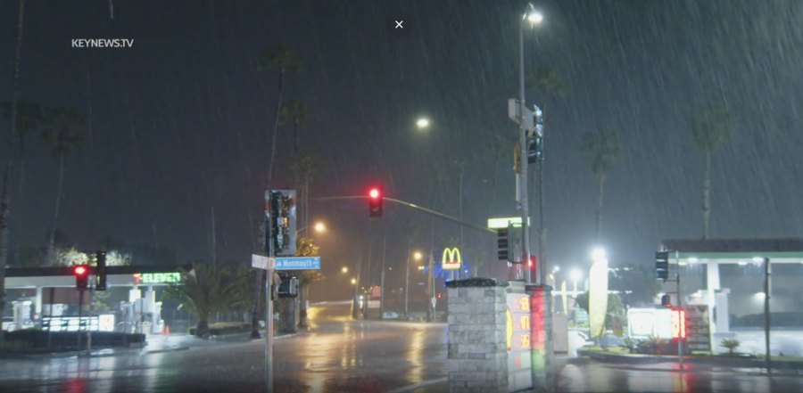 Rain fell in Ventura County on May 4, 2023. (KeyNews.TV)