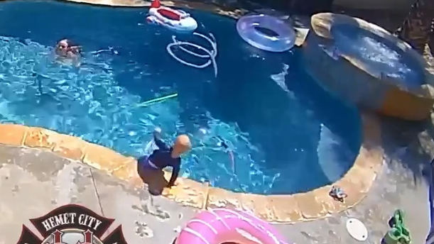 toddler near drowning