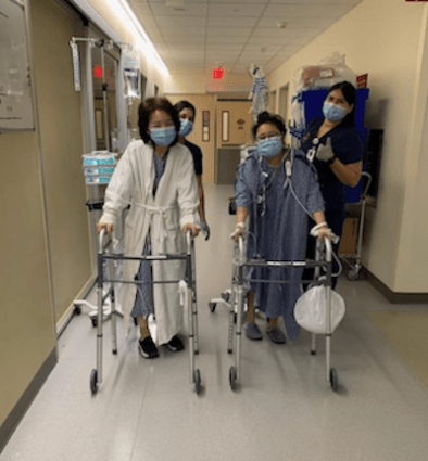 Brittany and Elizabeth Chow are seen after their surgery on March 28, 2023 in a photo provided by Loma Linda University Health.