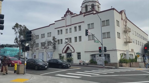 A 20-person brawl broke out in the lobby of Hotel Laguna in Laguna Beach on May 2, 2023. (KTLA)