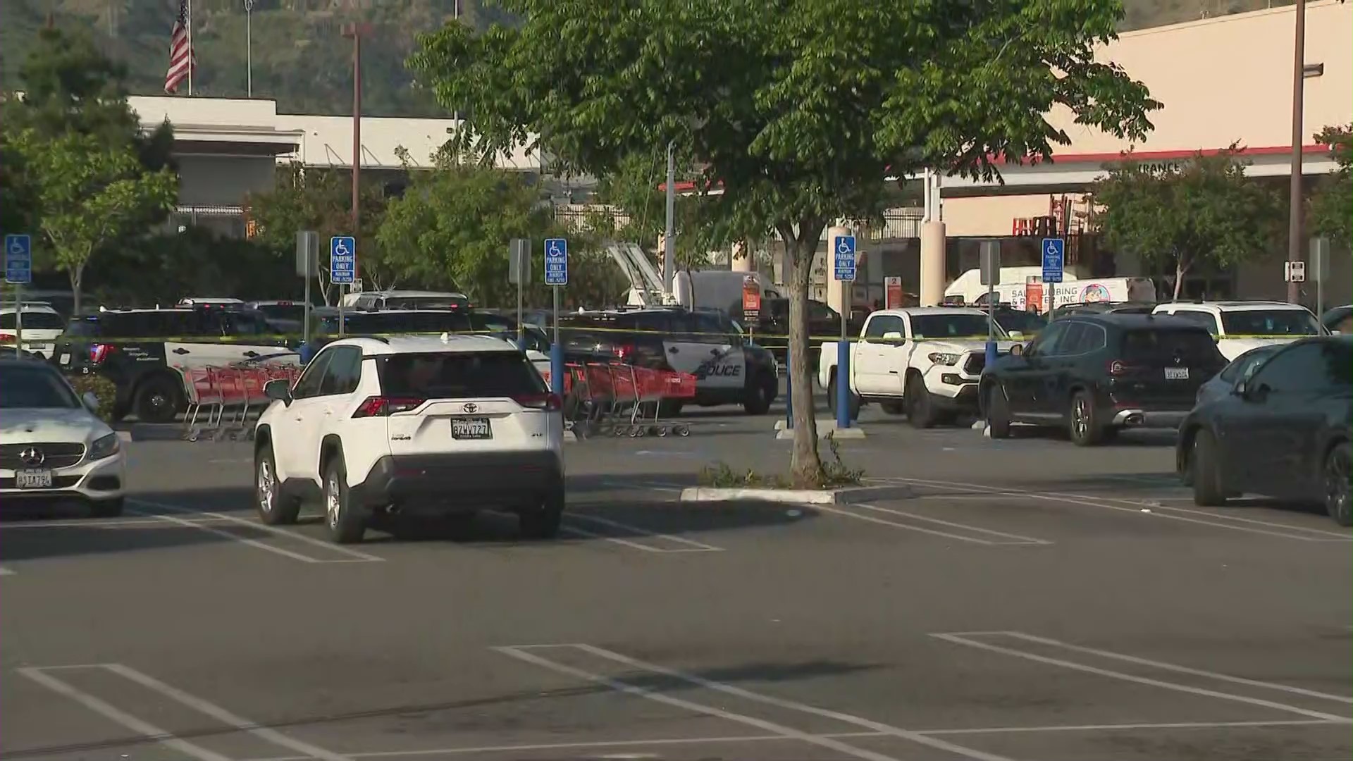 A suspect was shot and killed by officers after he allegedly threatened customers at a Burbank Home Depot on May 27, 2023. (KeyNews)