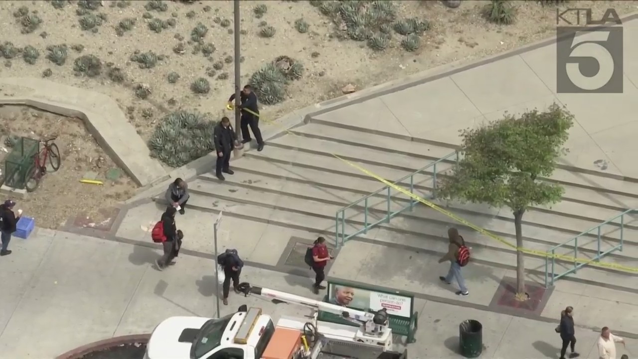 East Hollywood police shooting scene