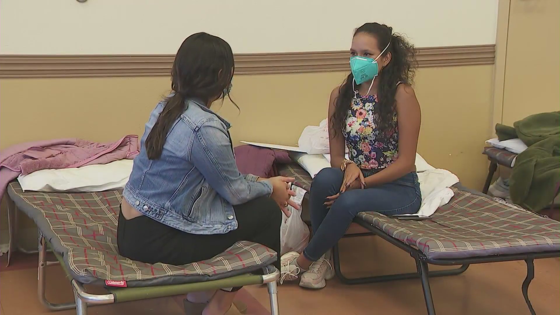 The Galilee Center in Riverside County provides a safe temporary stop with beds, shower facilities and toiletries to migrants traveling into the U.S. (KTLA)