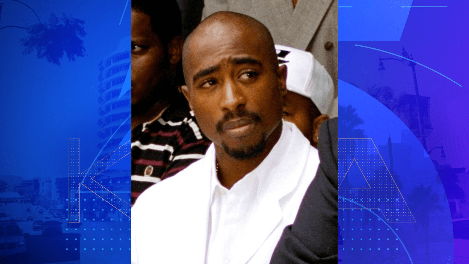 In this Aug. 15, 1996, file photo, rapper Tupac Shakur attends a voter registration event in South Central Los Angeles. (AP Photo/Frank Wiese, File)