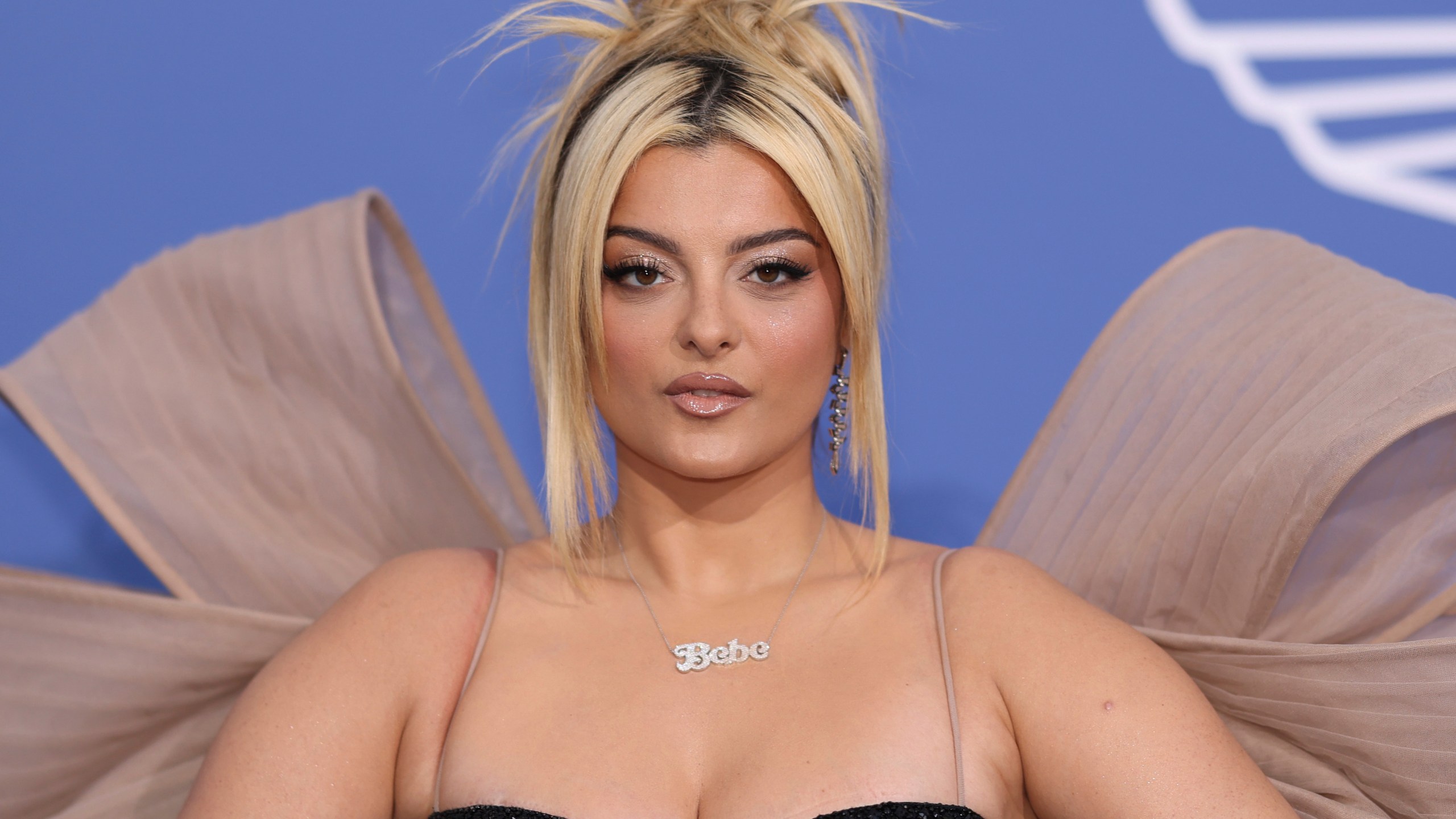 FILE - Bebe Rexha poses upon arrival at the amfAR Cinema Against AIDS benefit at the Hotel du Cap-Eden-Roc during the 76th Cannes international film festival, Cap d'Antibes, southern France, May 25, 2023. Pop star Bebe Rexha was hit in the face and injured by a cell phone hurled from the audience at a hometown show in New York City, Sunday night, June 18, and a man was arrested, police said. (Photo by Vianney Le Caer/Invision/AP, File)