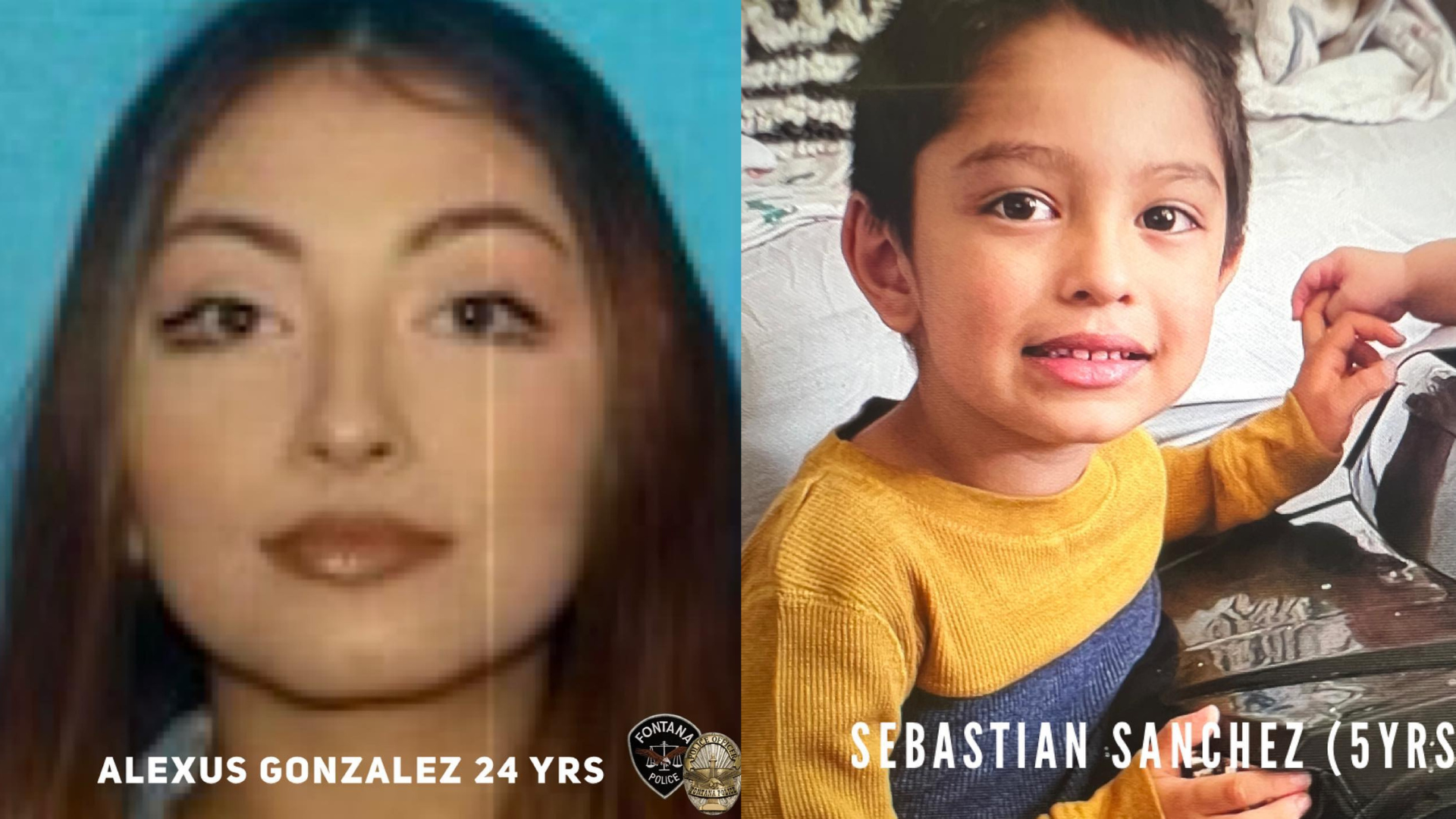 Alexus Gonzalez and Sebastian Sanchez in photos from the Fontana Police Department.