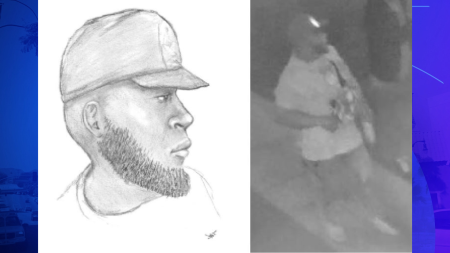 Inglewood Police released the murder suspect’s sketch, photo and vehicle description.