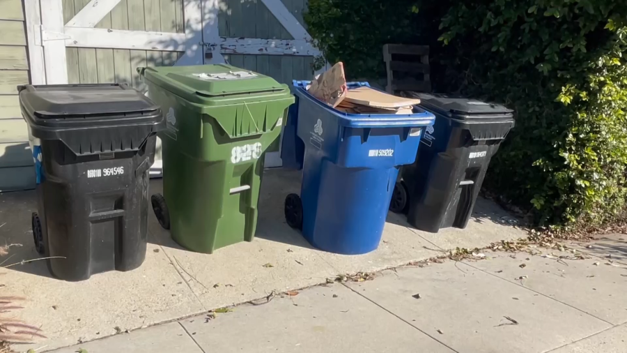 California recycling and trash bins