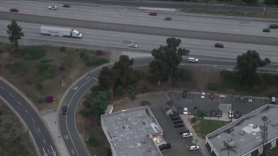 Locals are fed up with a dangerous 57 Freeway onramp in San Dimas that sees cars continually rolling over and crashing into a parking lot below. (KTLA)