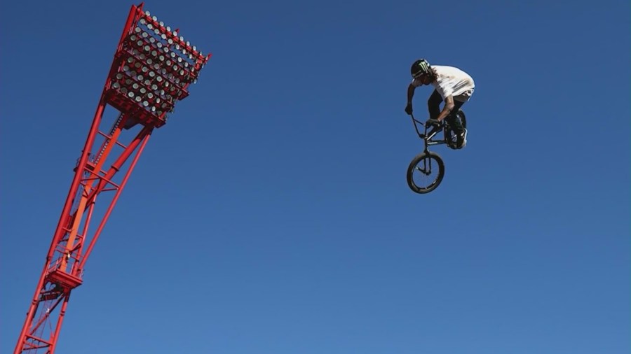 Pat Casey performing a BMX stunt. (Casey Family)