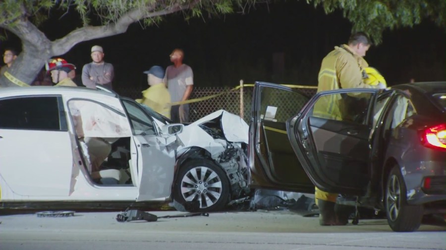 Two people were killed in a Van Nuys crash