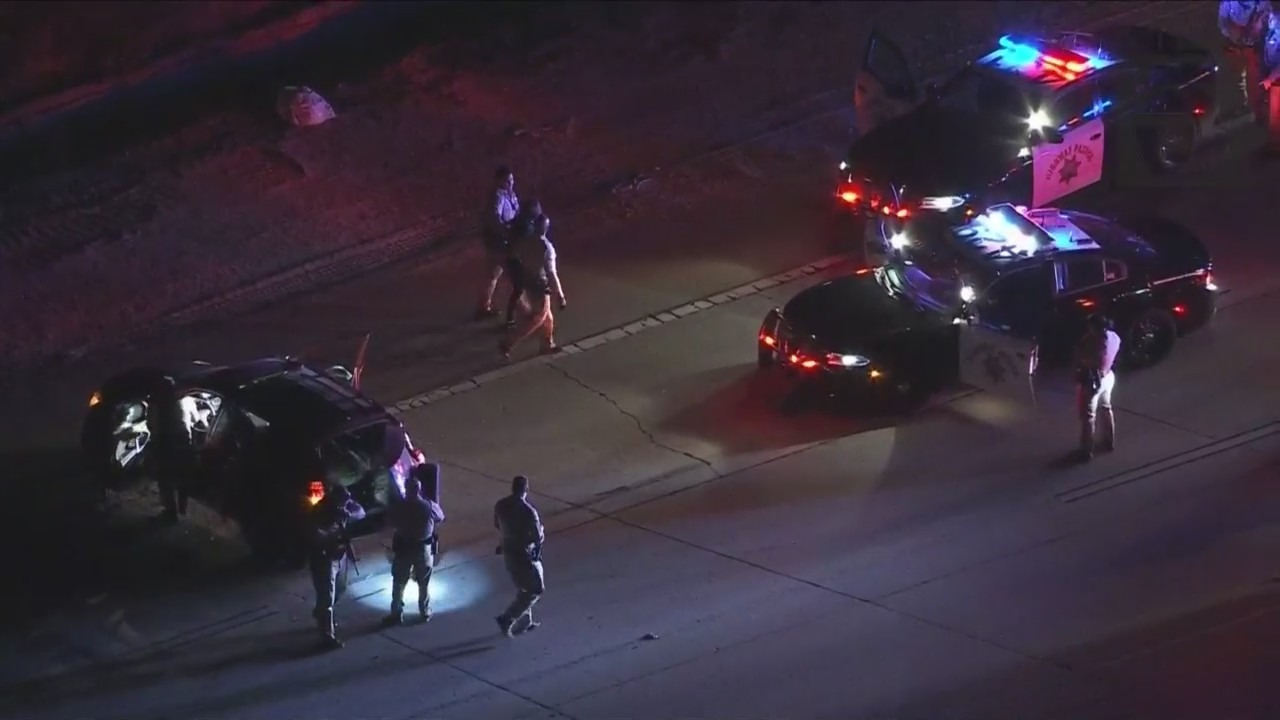 A woman was arrested following a multi-county pursuit on June 6, 2023. (KTLA)