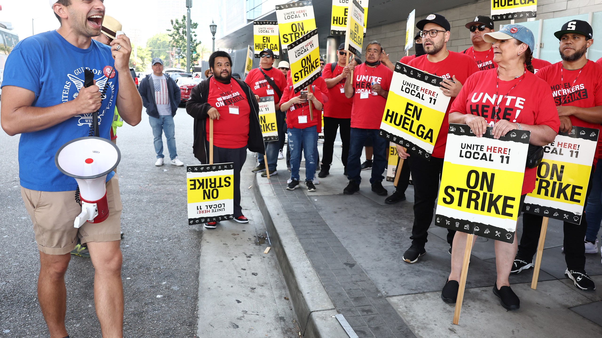 Unite Here Local 11 and WGA solidarity