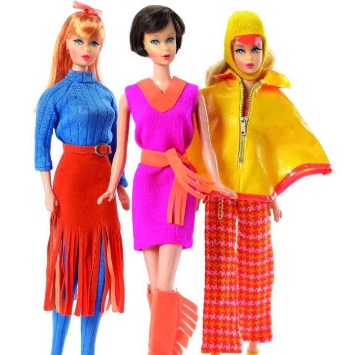 Turtle N Tights, Fringe Benefits, and Poncho Put-ons Barbie dolls. (Carol Spencer)