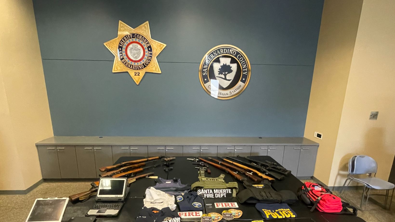 Items confiscated from Andrew De Boer after he was arrested for allegedly impersonating a law enforcement officer. (Chino Hills Police Department)