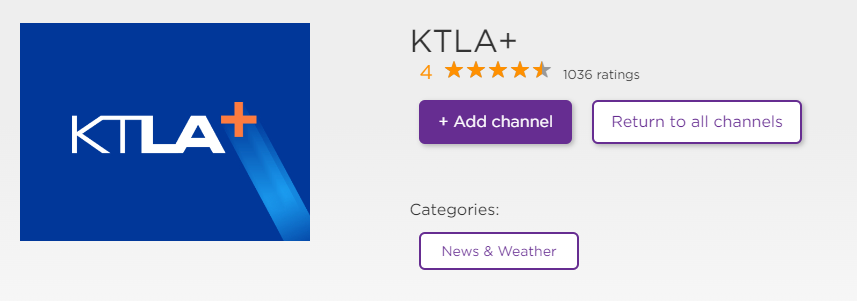 KTLA+ on Roku