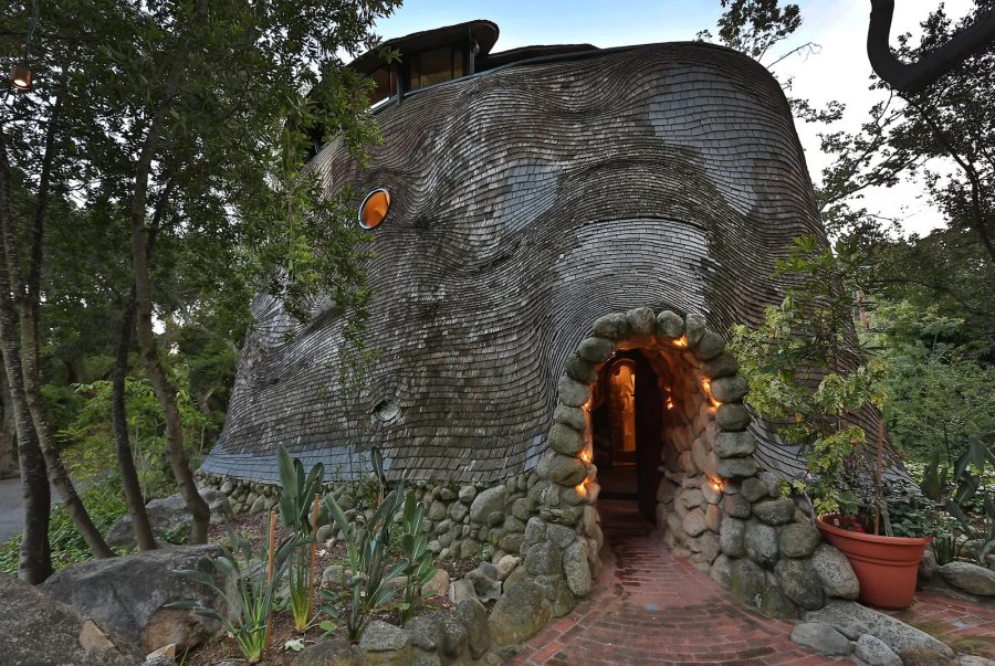 This unique home in Santa Barbara is styled after a whale, with the whale's mouth serving as its entrance. (Sotheby's International Realty)