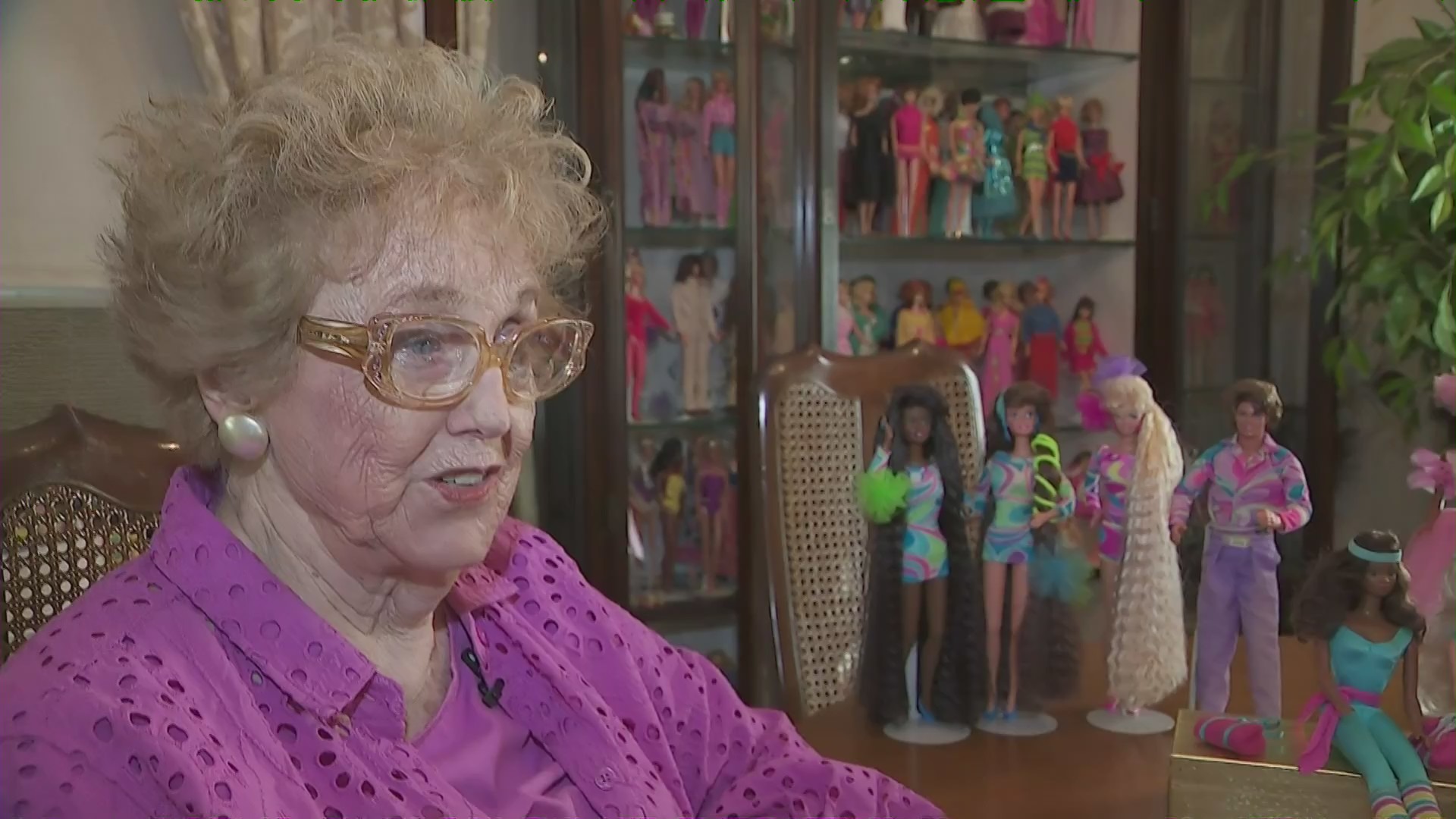 Carol Spencer, the fashion designer behind Barbie's iconic looks. (KTLA)