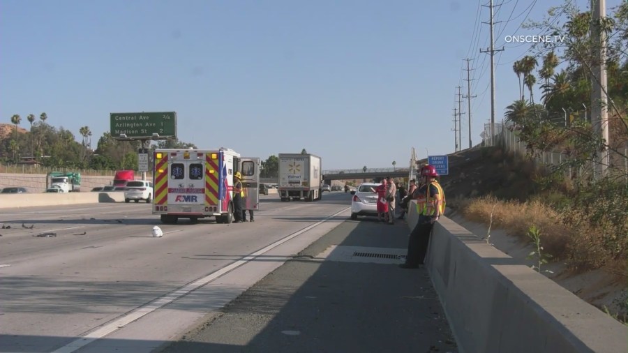 Crash scene where a teen driver struck and killed Christian Dominguez on July 25, 2023. (OnScene.TV)