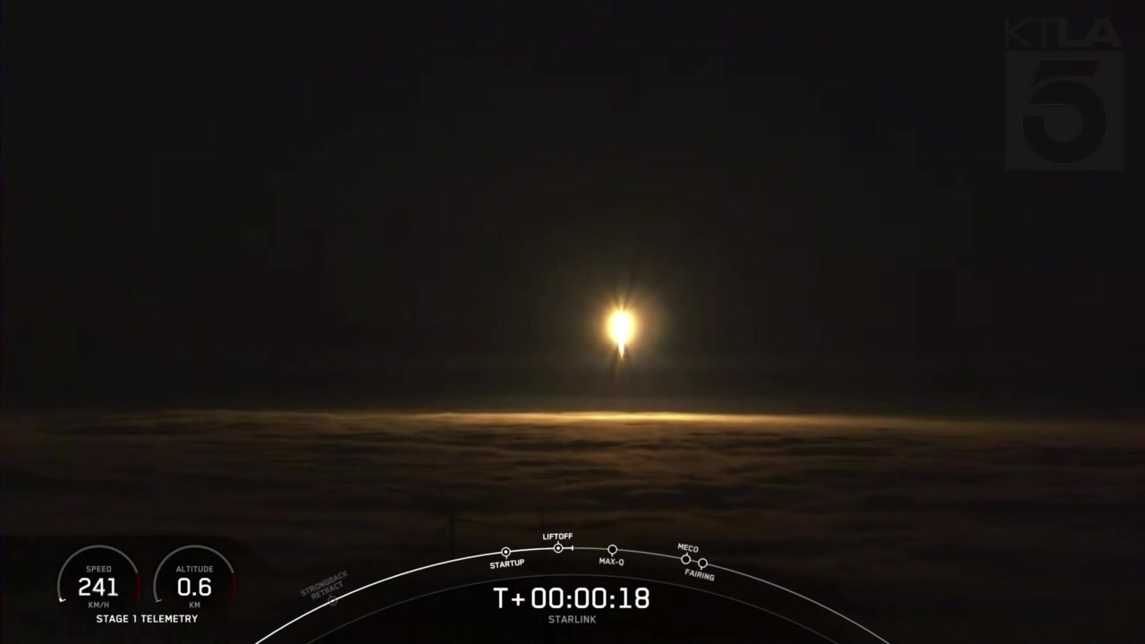 SpaceX launched a Falcon 9 rocket from the Vandenberg Space Force Base in Southern California on July 19, 2023. (SpaceX)