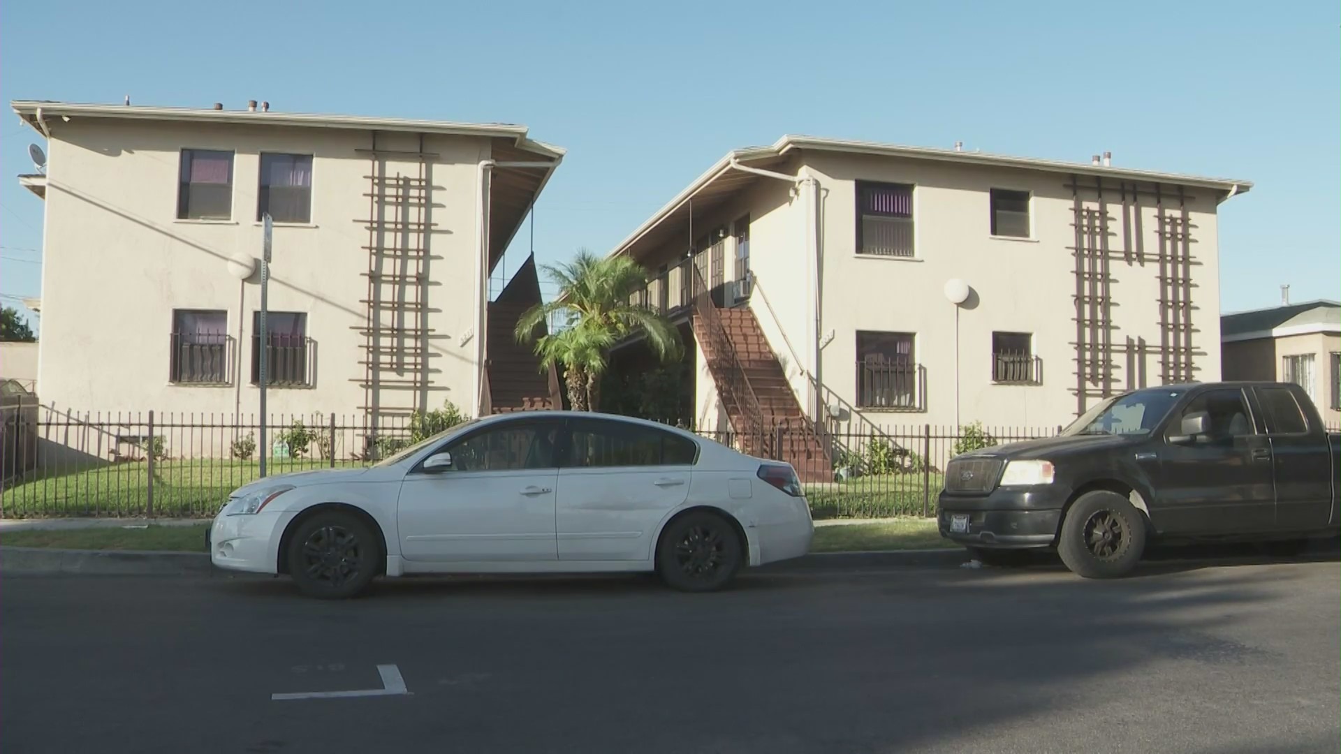 The East Los Angeles apartment complex where Angelica Fierros was assaulted on July 15, 2023. (KTLA)