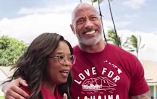 Oprah Winfrey and Dwayne "The Rock" Johnson