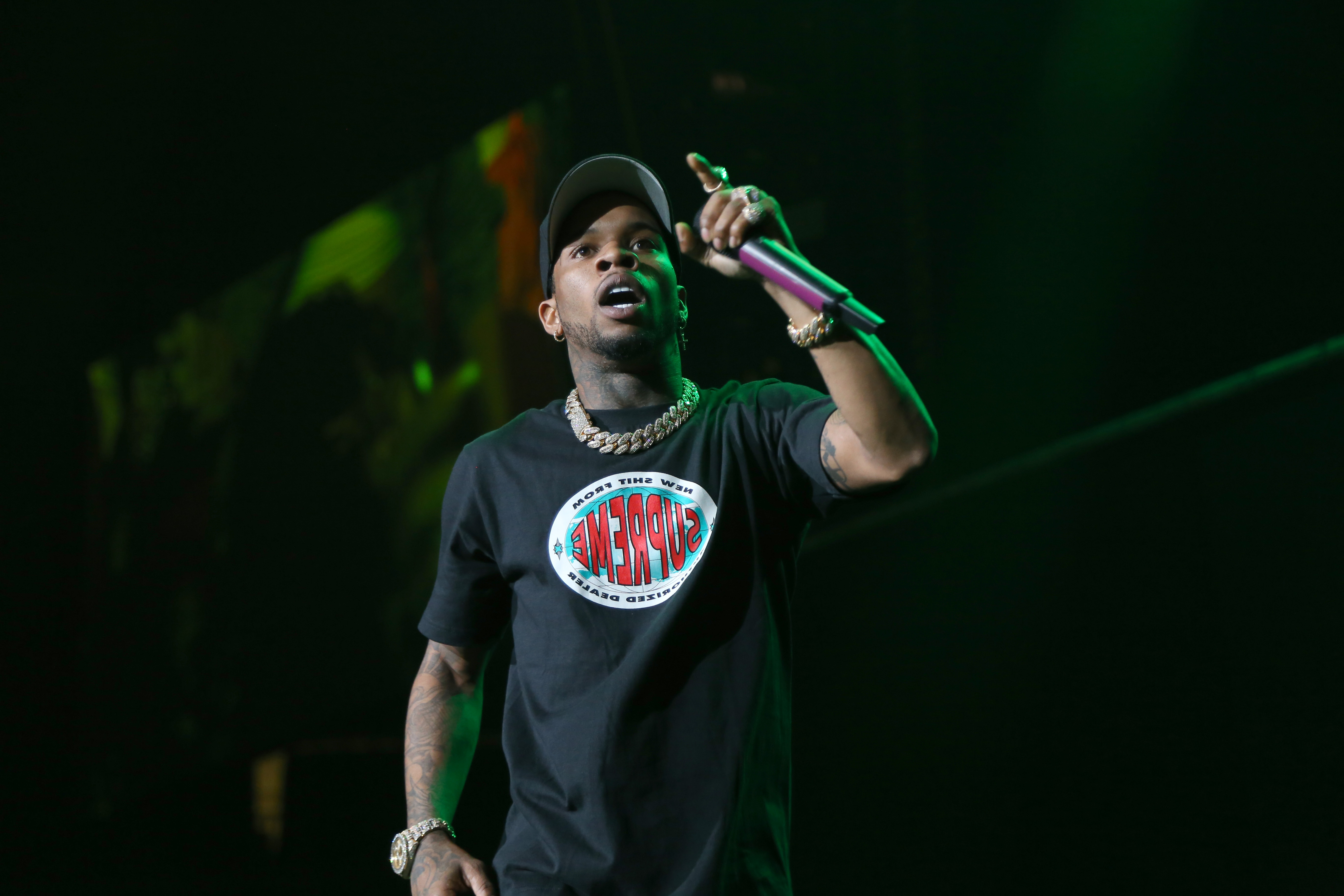 Tory Lanez performs on stage at Prudential Center on Sept. 13, 2019 in Newark, New Jersey. (Manny Carabel/Getty Images)