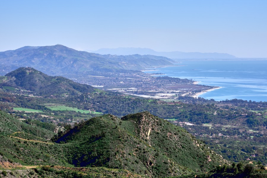 A view of Carpinteria, California and the coast, looking south from the hills above Montecito. (Getty Images)