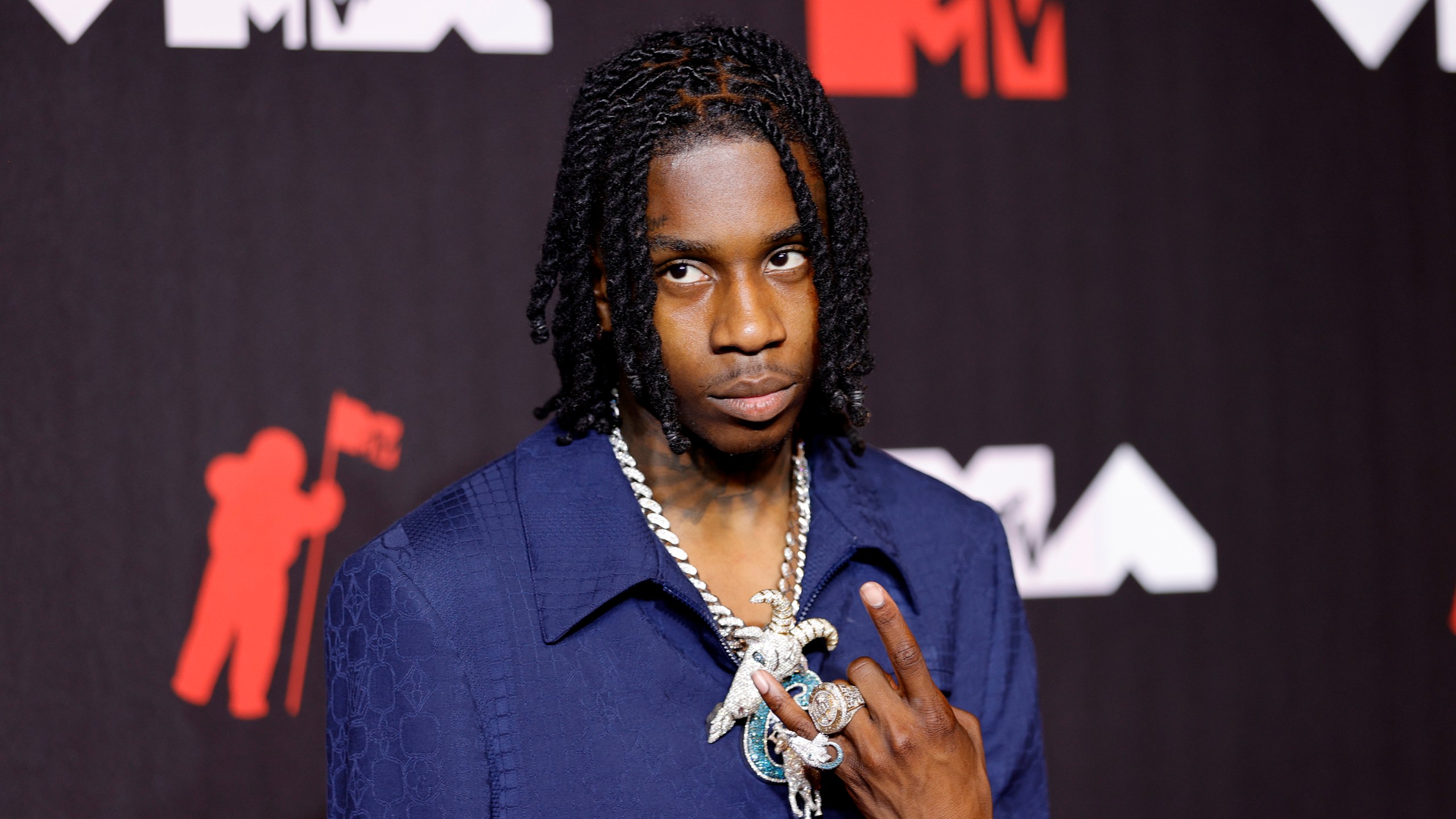 Polo G attends the 2021 MTV Video Music Awards at Barclays Center on Sept. 12, 2021, in the Brooklyn borough of New York City. (Jason Kempin/Getty Images)