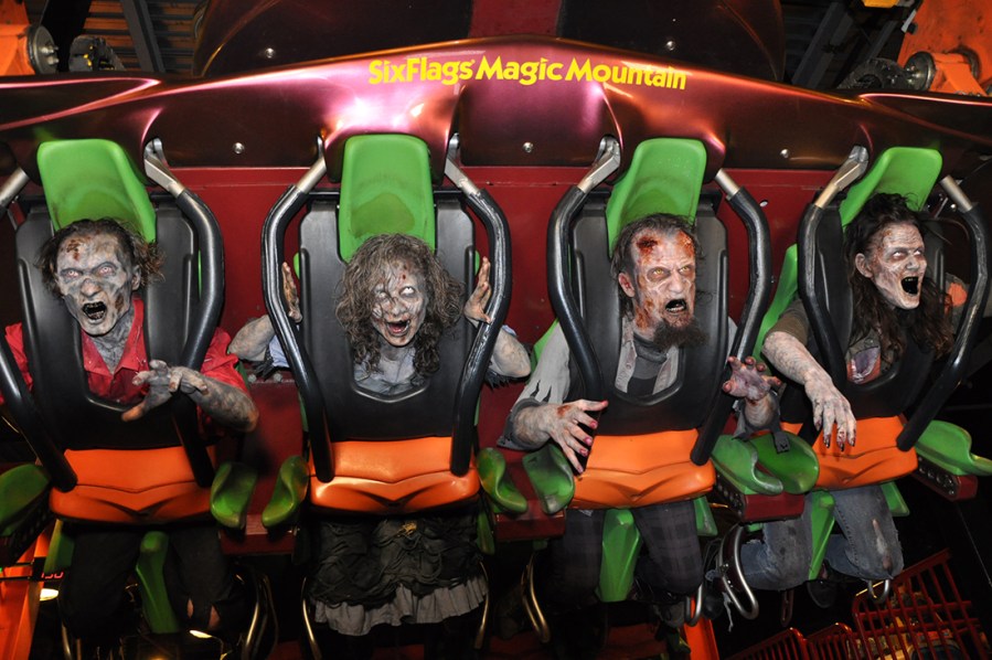 Zombies on Tatsu. (Six Flags Magic Mountain)