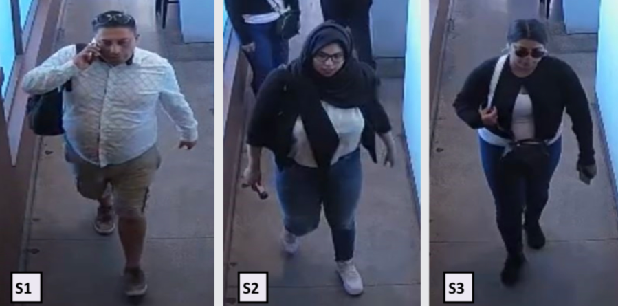 The Los Angeles County Sheriff's Department provided these images of suspects in an Aug. 13, 2023, purse theft.