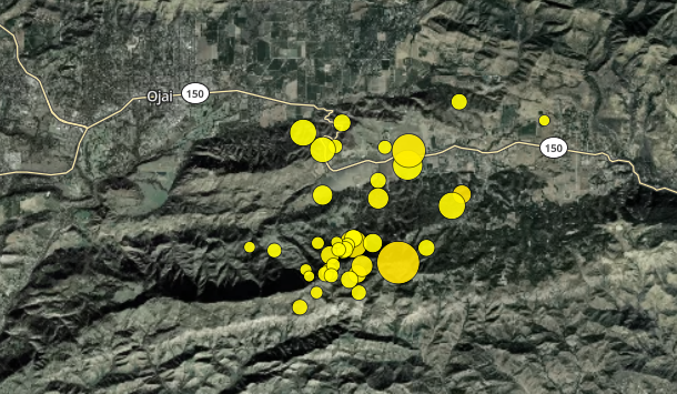 ojai quake map