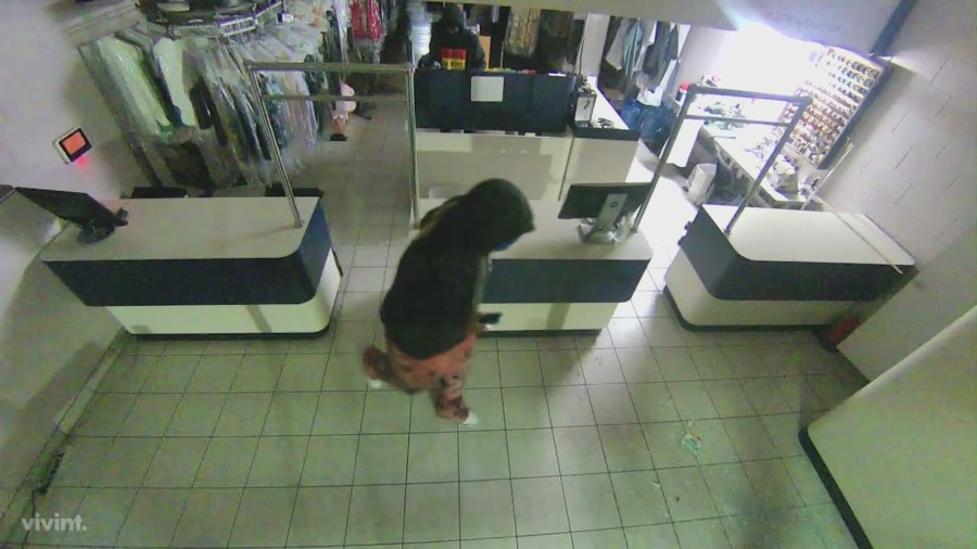 Security cameras captured a group of serial burglars after eight businesses were smashed in the Santa Clarita Valley on August 9, 2023. 