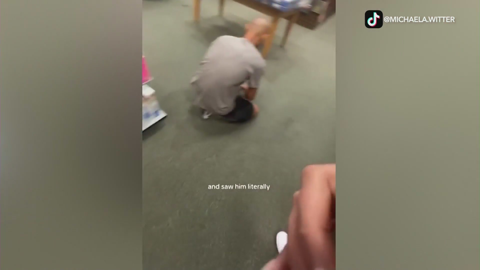 A TikTok video captures a man lurking extremely close to a woman's legs while she was shopping in a Burbank Barnes & Noble. (Michaela Witter)