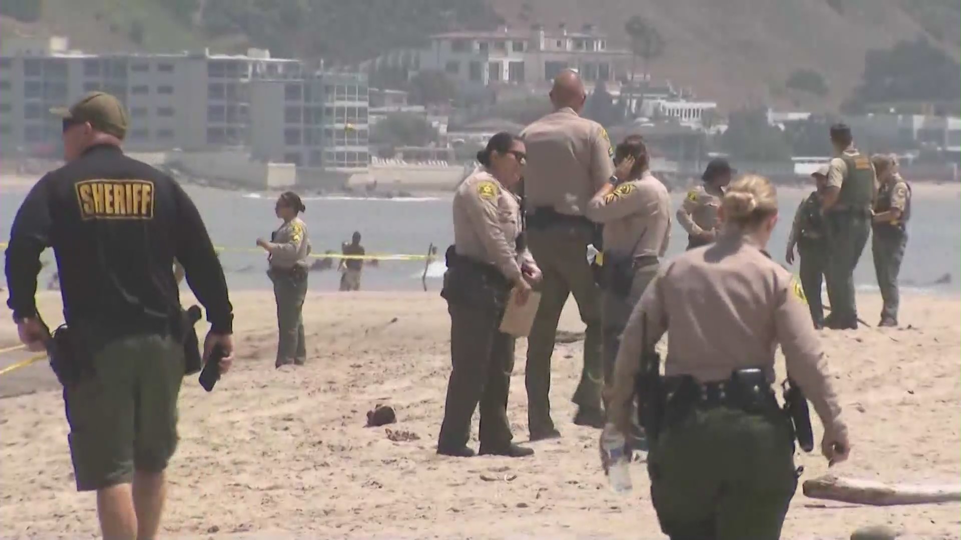 Lifeguards discovered a body inside a barrel in Malibu Lagoon. July 31, 2023. (KTLA)