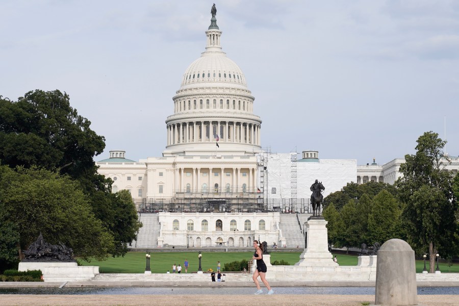 The U.S. Capitol is seen, Wednesday, Aug 30, 2023, in Washington. (AP Photo/Mariam Zuhaib)