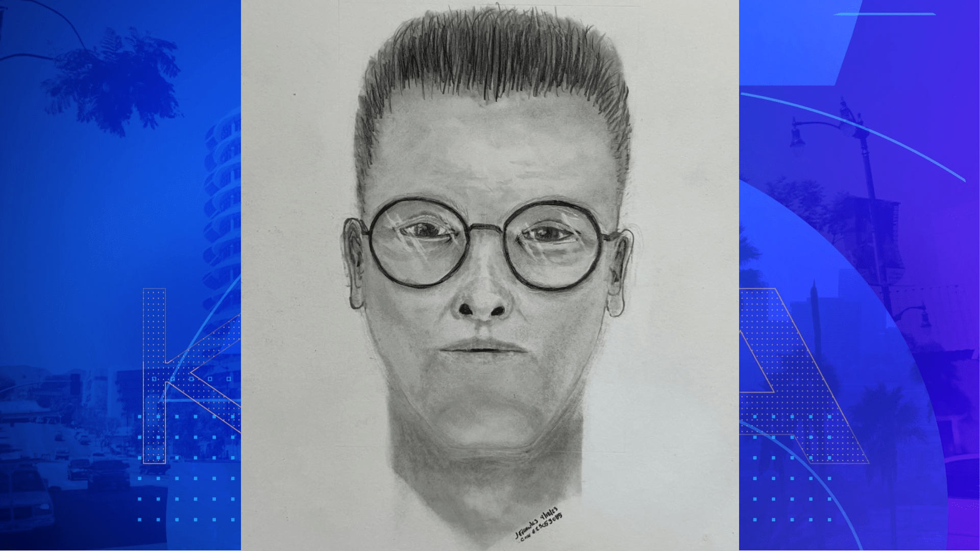 Police sketch of a suspect allegedly held a woman hostage while forcing her to withdraw money from an ATM in Garden Grove on Aug. 30, 2023. (Garden Grove Police Department)