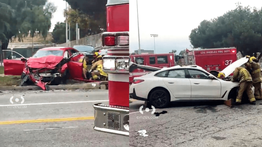 Two people were killed and three others were critically injured after a deadly crash in Westwood on September 2, 2023. (Citizen)