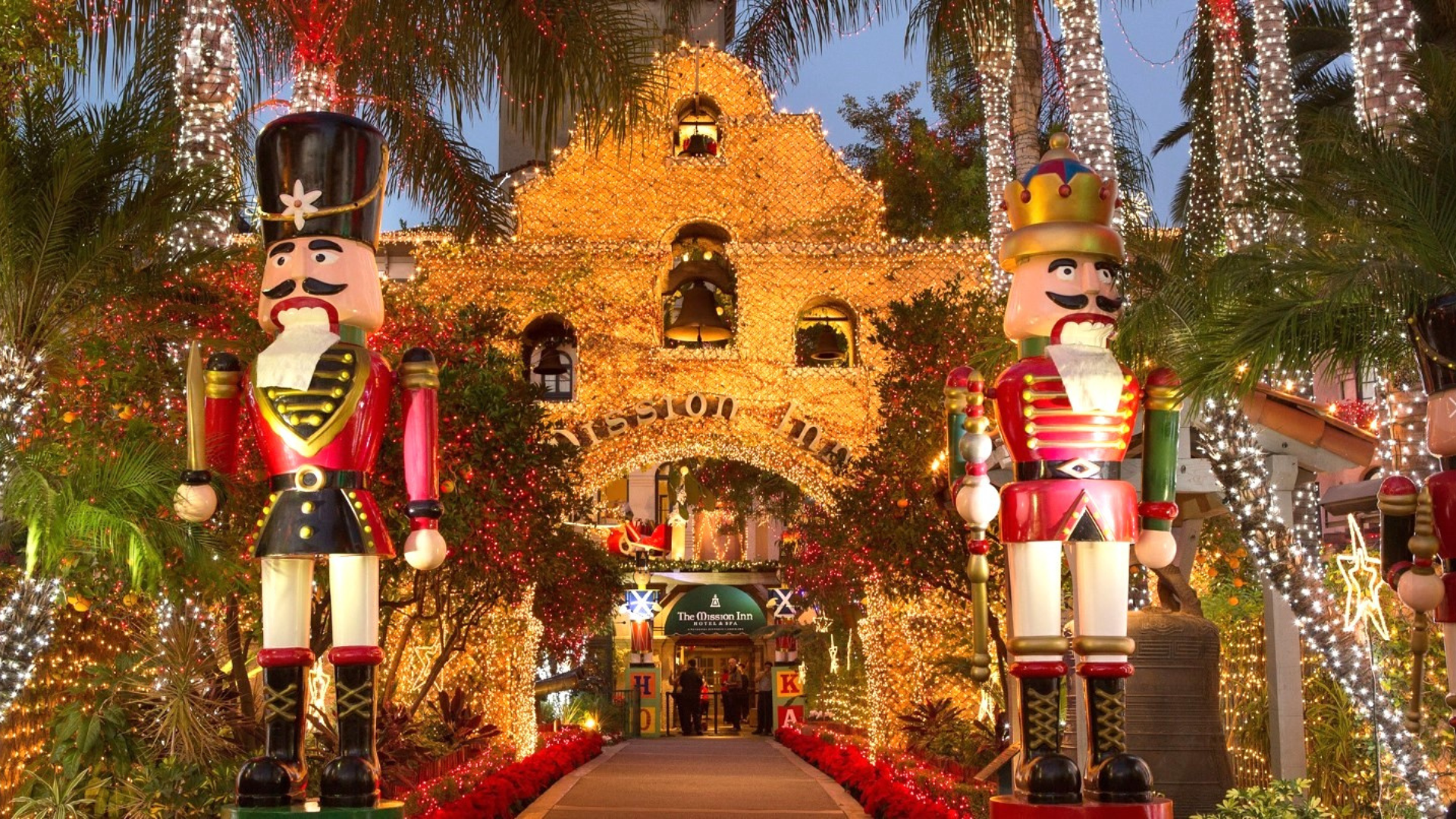 The Mission Inn Hotel & Spa’s Festival of Lights display in downtown Riverside, California. (Mission Inn Hotel & Spa)