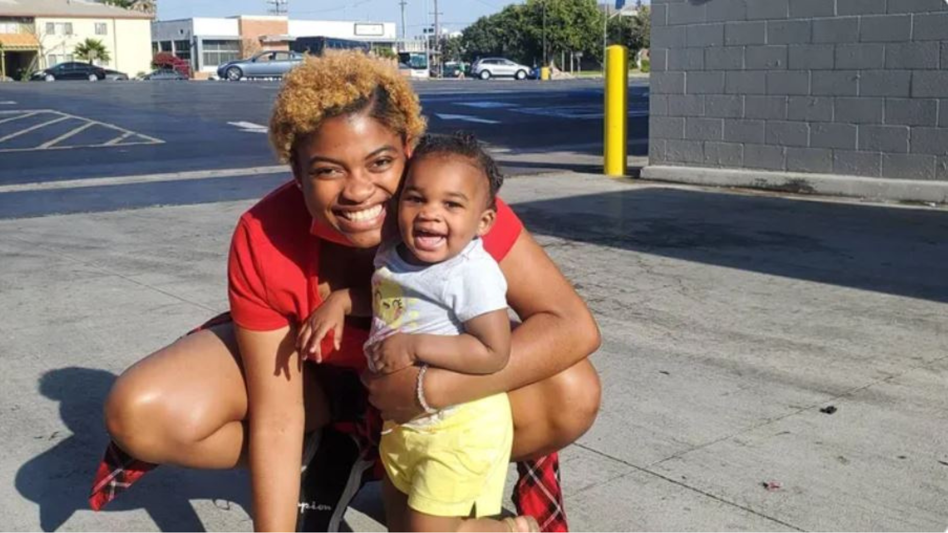 Asia Allen-Bookman, and her 3-year-old daughter in family photo from GoFundMe.